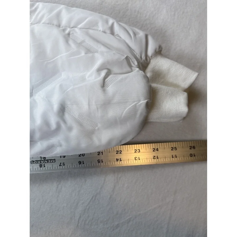 I Believe White Quilted Snow Pants Women's L